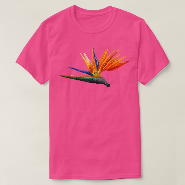 Pássaro da Flor do Paraíso Camisetas T Tshirt (Frente do Design)