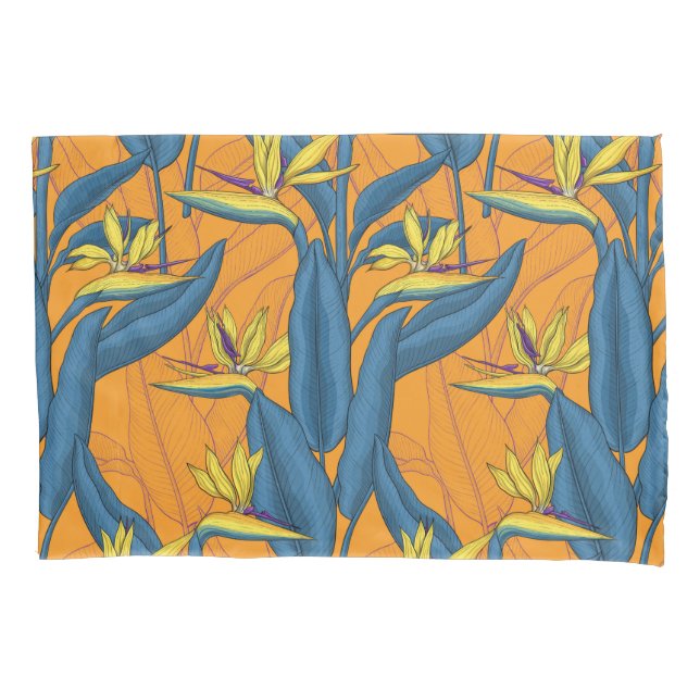 Pássaro das flores do paraíso em laranja (Frente)