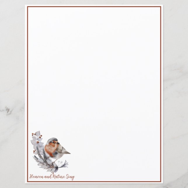 Pássaro de inverno doce e Natal personalizado (Frente)