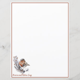 Pássaro de inverno doce e Natal personalizado