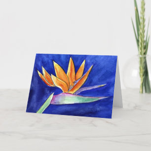 Pássaro do Cartão de Saudação de Pintura da Flor d