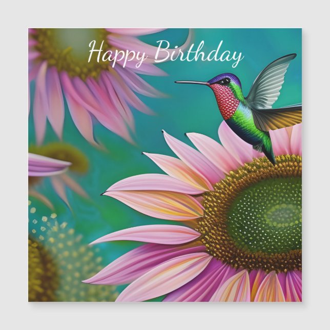 Pássaro-do-mar e girassol rosa (Frente)