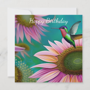 Pássaro-do-mar e girassol rosa