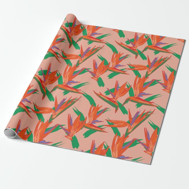 Pássaro do papel de presente paraíso, perfeito par (Desenrolado)