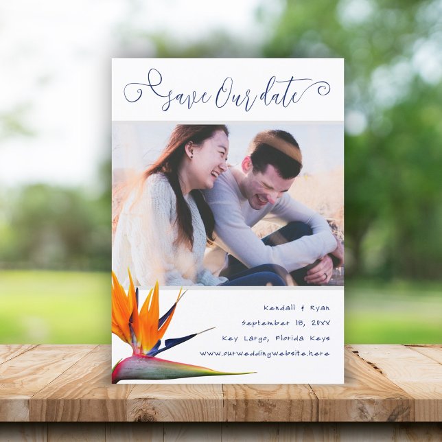 Pássaro do Paraíso Salve nosso Anúncio de Data (Criador carregado)