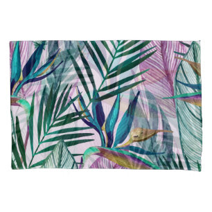 Pássaro-do-paraíso tropical, padrão de aquarela