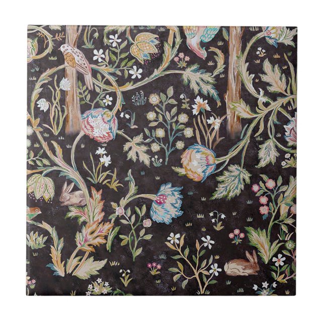 Pássaro e Coelho no Jardim Flor, William Morris (Frente)