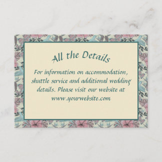 Pássaro e hibisco - cartão de cerimônia