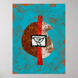 Pássaro Em Uma Arte De Muro De Poster