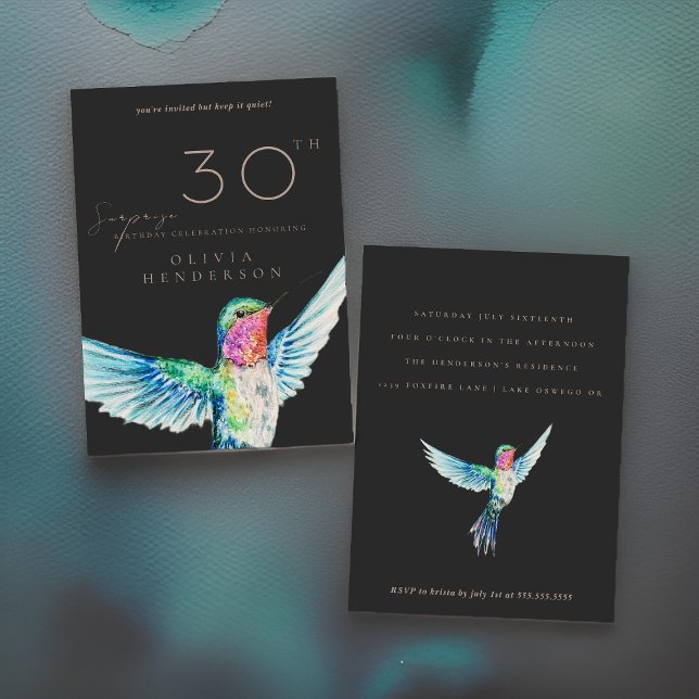 Pássaro Humino Negro Qualquer Convite de Aniversár (Criador carregado)