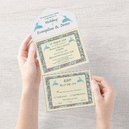 Pássaro Humming e Hibiscus