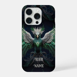 Pássaro Majestoso Verde e Branco da Phoenix