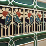 Pássaro na Flores Arte Deco Nouveau Wall Decor<br><div class="desc">Esse azulejo cerâmico apresenta dois pássaros e padrões florais que lembram o estilo icônico de Mackintosh. Ele era um proeminente arquiteto escocês, designer e artista do movimento Art Nouveau. Linhas limpas, formas geométricas e um forte sentido de simetria caracterizam seu trabalho. Estes elementos estão lindamente representados na nossa coleção de...</div>