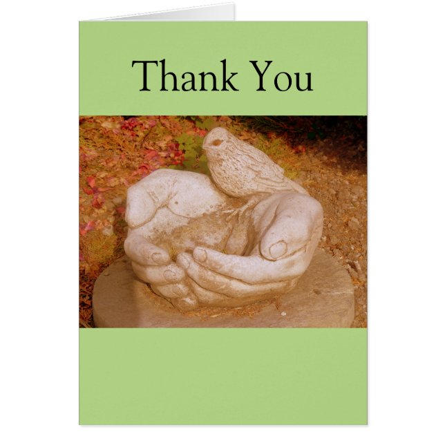 Pássaro No Cartões de agradecimentos De Mão (Frente)