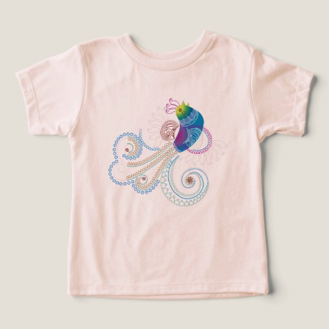 Pássaro Ornamentado colorido (Design frontal)