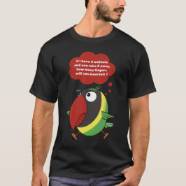 Pássaro papagaio Cuidado com o dedo! Camiseta