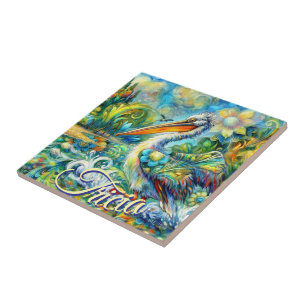 Pássaro Pelicano no País das Maravilhas Personaliz