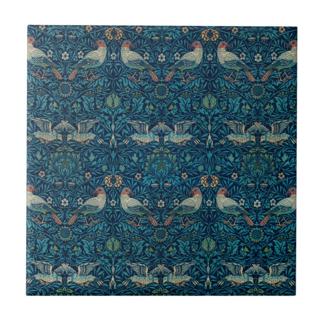Pássaro por William Morris, Arte Textil de Jardim  (Frente)