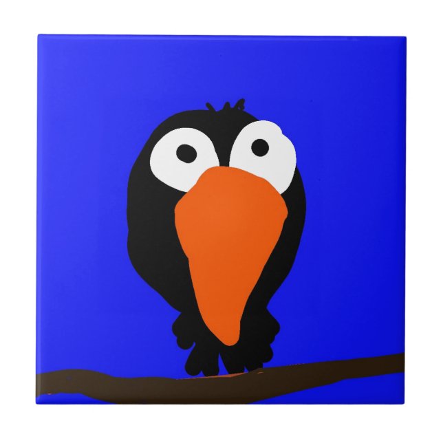 pássaro preto desenhando uraco (Frente)