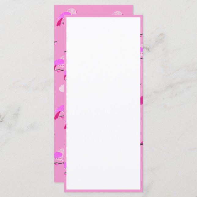 pássaro rosa-girino (Frente/Verso)