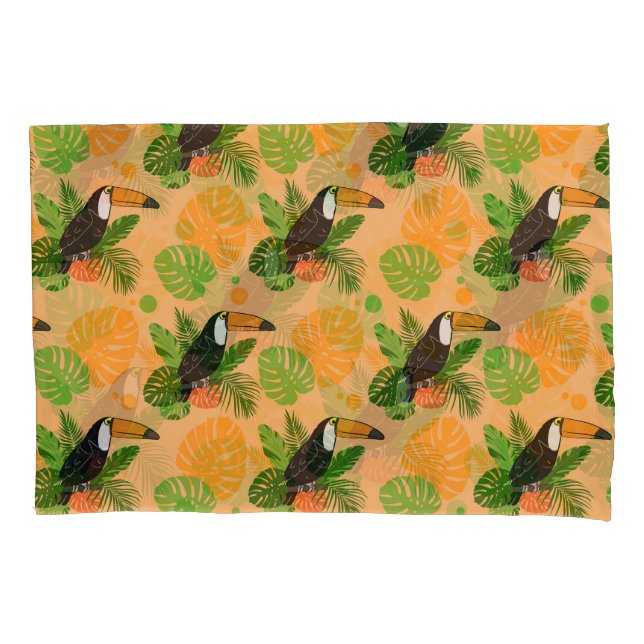 Pássaro Tátil Tropical Padrão sem costura (Frente)