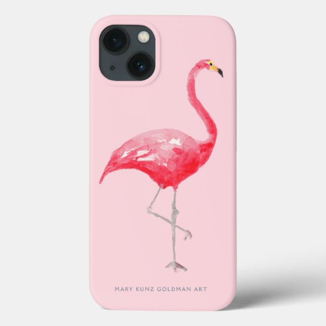 Pássaro Tropical Cinza Rosa Flamingo Cute Rapariga (Verso)