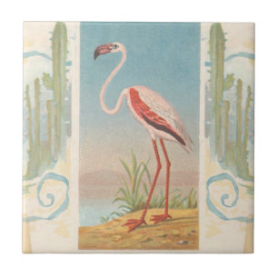 Pássaro Tropical Flamingo Rug Vintage
