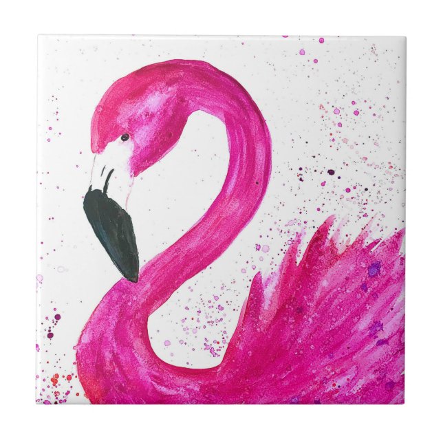 Pássaro Tropical Rosa flamingo Bonito (Frente)