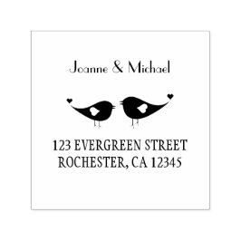 Pássaros adoráveis e personalizados carimbo de sel