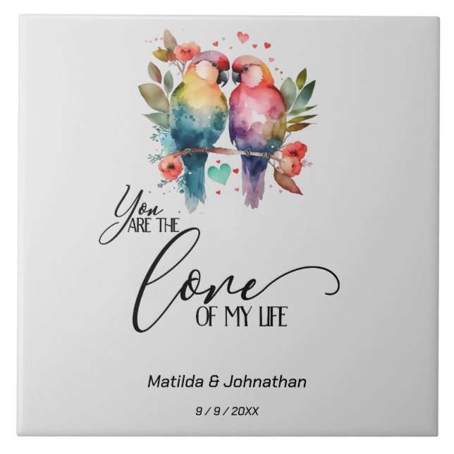 Pássaros Adoráveis. Você é o amor da minha vida! (Frente)