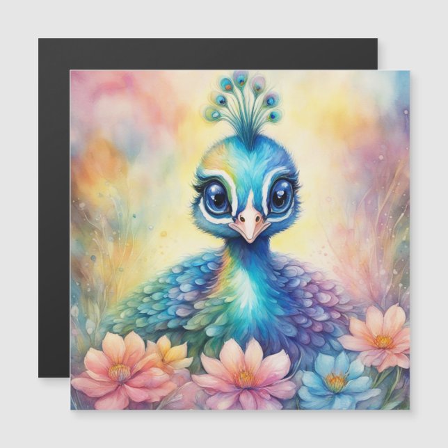 Pássaros Arco-Íris Pavão 1 (Frente/Verso)