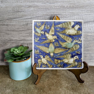 Pássaros Azuis Antigos Gaivota Pelicano