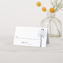 Pássaros Azuis Árvore Hebraica Cartões de Lugar Ju