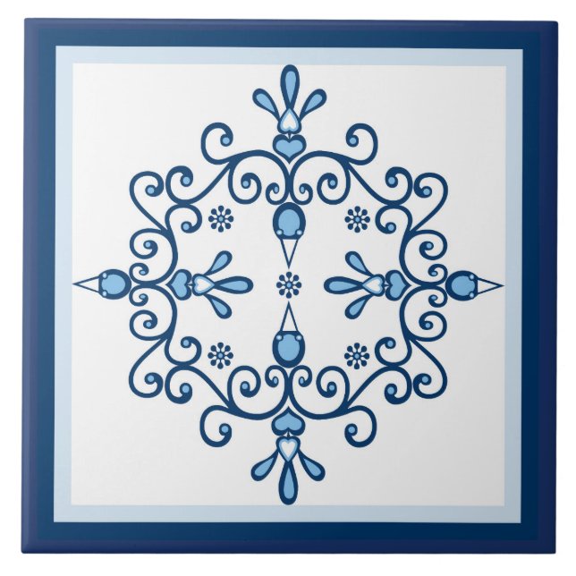 Pássaros azuis e brancos com aves brancas (Frente)