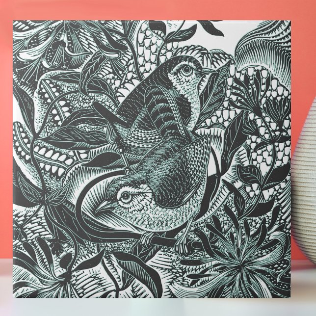Pássaros Bonitos Na Arte Da Vintagem Florestal (Criador carregado)