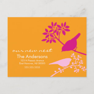 Pássaros coloridos que movem anúncios