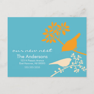 Pássaros coloridos que movem anúncios