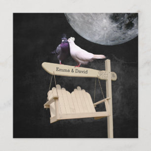 Pássaros Com Amor, Convites De Casamento À Noite D