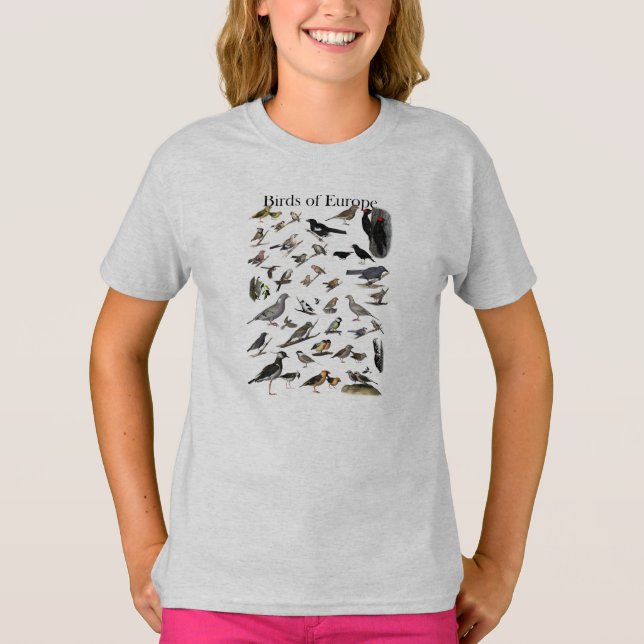 Pássaros da camisa de Europa (Frente)