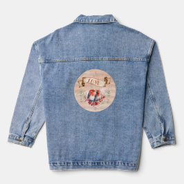 Pássaros de Amor Único Denim Jaqueta com Flair Par