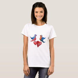 Pássaros do Amor, Aves Aquáticas, Camiseta Básica