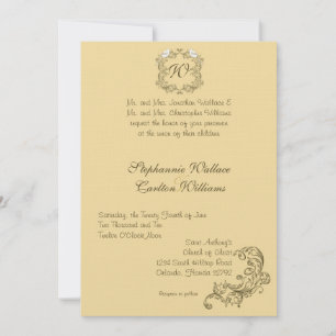 Pássaros do Amor Convite Para Casamento Castanho/T