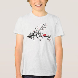 Pássaros do Amor em Ramificação - Arte Romântica e