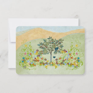 Pássaros do Amor Floral Turbilhão Casamento RSVP V