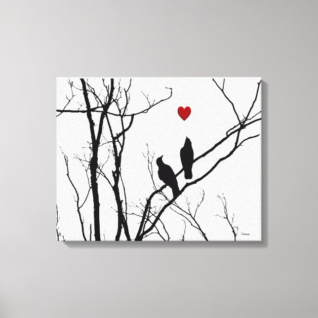 Pássaros do Amor na Canvas (Frente)