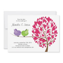 Pássaros do Amor Salvem o Cartão de Data