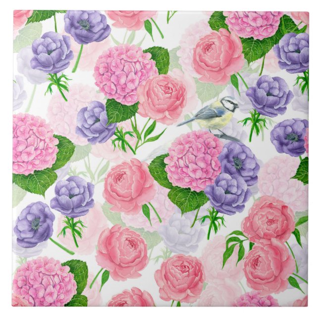 Pássaros e flores (Frente)