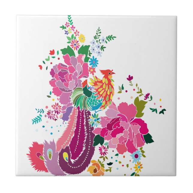 pássaros e flores (Frente)