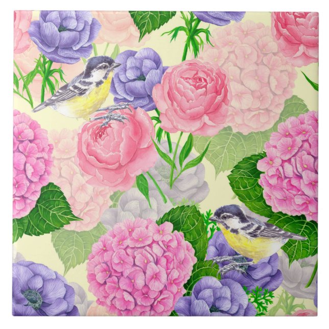 Pássaros e flores (Frente)