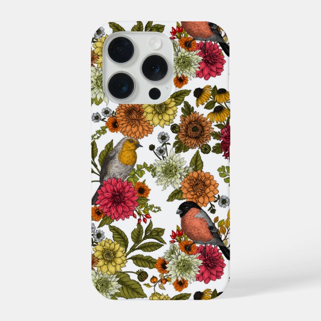 Pássaros e flores de jardim 1 (Verso)